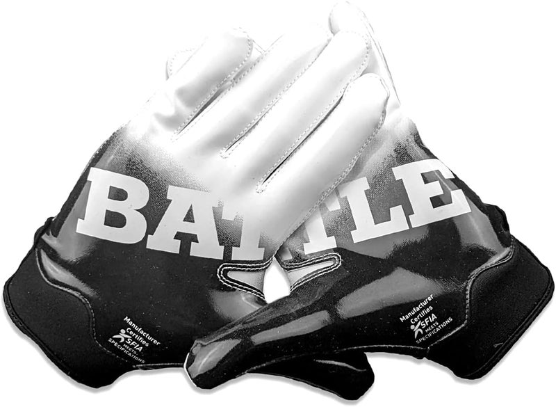Battle Sports Back of Hand Wide Receiver Football Gloves, Ultra-Tack Sticky & Grip, No Slip - Adult & Youth - Image 1